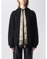 Burberry - Sweatshirt In Organic Cotton With Scarf Detail - Lyst