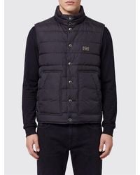 Dolce & Gabbana - Dolce &Amp Gabbana Water-Repellent Padded Nylon Waistcoat With High Collar - Lyst