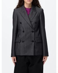 Balenciaga - Double-Breasted Denim-Effect Wool Twill Blazer With Peak Lapels - Lyst