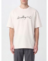 MM6 by Maison Margiela - Cotton T-Shirt With Slogan Print And Dropped Shoulders - Lyst