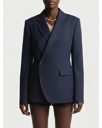 DSquared² - Double-Breasted Cotton Blend Blazer - Lyst