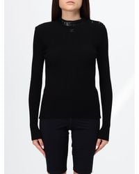 Courreges - Courr&Egrave	Ges Slim Fit Long-Sleeved Ribbed Sweater - Lyst