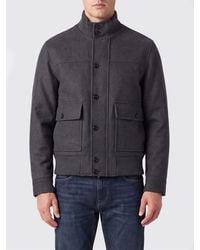 Lardini - Wool And Cashmere Blend Bomber Jacket With A High Collar - Lyst