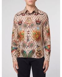 Philipp Plein - Camicia Di Seta Con Monogramma E Stampe Grafiche - Lyst