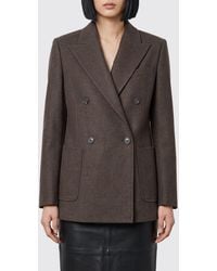 Eleventy - Double-Breasted Wool Blazer With Peak Lapels And Patch Pockets - Lyst