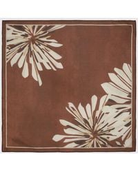 Brunello Cucinelli - Printed Silk Scarf - Lyst