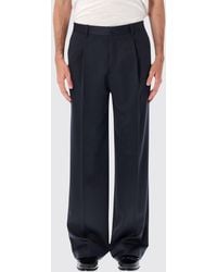 Lardini - Wide-Leg Pure Virgin Wool Pleated Trousers - Lyst