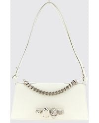 McQueen - Jewelled Croc Print Leather Bag - Lyst