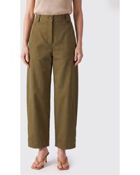 Max Mara - Adorni High-Waisted Wide-Leg Cotton Trousers - Lyst