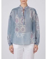 Bazar Deluxe - Printed Viscose Blouse - Lyst
