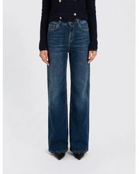 Twinset - Stretch Wide Leg Jeans - Lyst