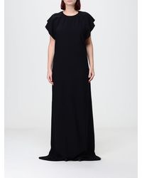 N°21 - Vestido Túnica De Noche Largo Sin Mangas En Crepé Con Cola - Lyst