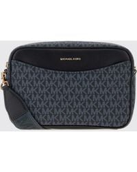 Michael Kors - Bev Mk Monogram Coated Canvas Camera Crossbody Bag - Lyst