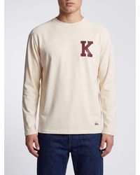 KENZO - Contrast Logo Long-Sleeve Cotton And Viscose Blend T-Shirt - Lyst
