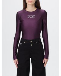 Versace Jeans Couture - Logo-Embellished Long-Sleeve Bodysuit - Lyst