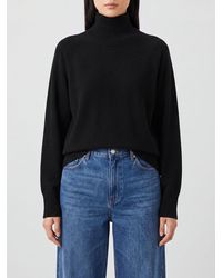 Kangra - Wool Long-Sleeved Roll Neck Jumper With Ribbed Trims - Lyst