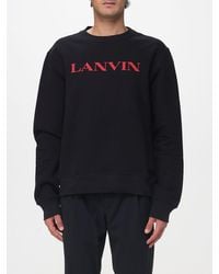 Lanvin - Cotton Crew-Neck Sweatshirt With Logo - Lyst