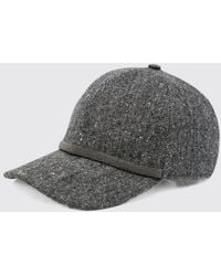 Brunello Cucinelli - Baseballkappe Aus Wolle Mit Stickerei Und Monili-Detail - Lyst