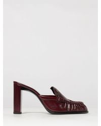 Saint Laurent - Le Loafer High-Heeled Leather Mules With Ysl Monogram - Lyst