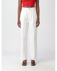 Polo Ralph Lauren - Cotton Blend Wide Leg Trousers - Lyst