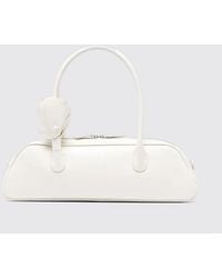 Magda Butrym - Brigitte Calfskin Leather Shoulder Bag With Flower Appliqué - Lyst