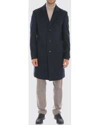 BOSS - Single-Breasted Knee-Length Coat - Lyst