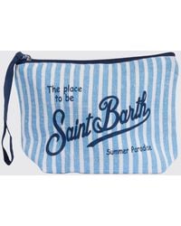 MC2 Saint Barth - Aline Gestreifte Leinen-Pochette - Lyst