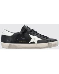 Golden Goose - Super-Star Distressed-Effect Calfskin Leather Sneakers - Lyst