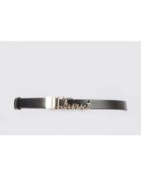 Twinset - Leather Belt With Logo Buckle - Lyst