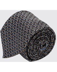 Ferragamo - Corbata De Pura Seda Con Motivo De Monograma Gancini En Jacquard - Lyst