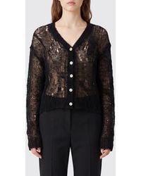 Our Legacy - V-Neck Linen Cardigan With Ribbed Trims - Lyst