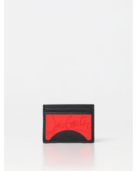 Christian Louboutin - Louboutin Kios Christian Credit Card Holder In Grained Leather - Lyst