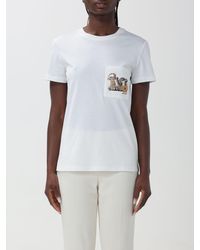 Max Mara - Elmo T-shirt With Embroidered Pocket - Lyst
