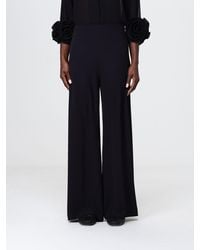 Hanita - Crepe Wide-Leg Trousers - Lyst