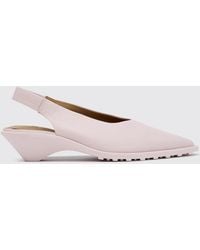 Camper - Anita Smooth Calfskin Slingback Pumps With Low Flared Heel - Lyst