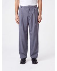 Herno - Pantalones Chinos Anchos De Mezcla De Lana Con Bolsillos Franceses - Lyst