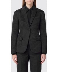 Ulla Johnson - Single-Breasted Cropped Pleated Blazer With Peak Lapels - Lyst