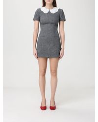 Self-Portrait - Wool Blend Mini Dress - Lyst