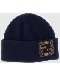 Fendi - Ff Wool Blend Hat - Lyst