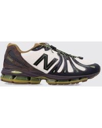 New Balance - Abzorb 1890 Mesh, Leather And Suede Trainers With Printed Logo - Lyst