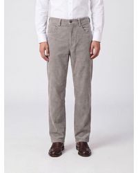 Ziggy Chen - Vaqueros Anchos De Cinco Bolsillos De Denim De Algodón Y Lino - Lyst