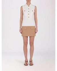 Elisabetta Franchi - Viscose Blend Mini Dress - Lyst