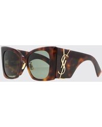 Saint Laurent - Cat-Eye Tortoiseshell Acetate Sunglasses With Ysl Logo - Lyst