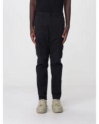 Stone Island - Slim Fit Organic Cotton Cargo Trousers With Compass Logo Patch - Lyst