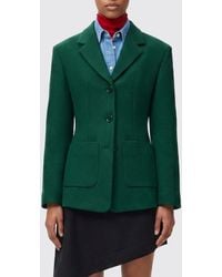 Loewe - Wool Blend Single Breasted Blazer - Lyst