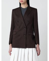 Tagliatore - Double-Breasted Linen-Blend Blazer With Peak Lapels - Lyst