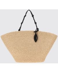 Jil Sander - Large Tangle Raffia Tote Bag With Braided Handle - Lyst