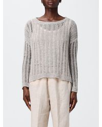 120% Lino - Openwork Knit Top - Lyst