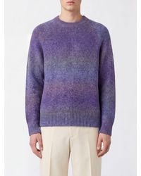 Les Deux - Abstract Pattern Acrylic Blend Crewneck Jumper With Ribbed Trims - Lyst