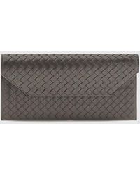 Bottega Veneta - Small Intrecciato Woven Calfskin Leather Clutch With Removable Strap - Lyst